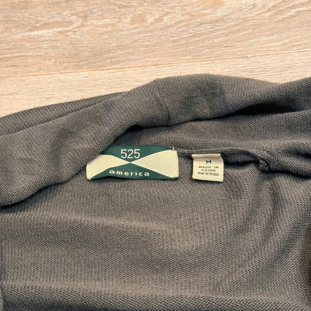 525 America Gray Cowl‎ Neck Long Sleeve Sweater Womens Medium M Drape